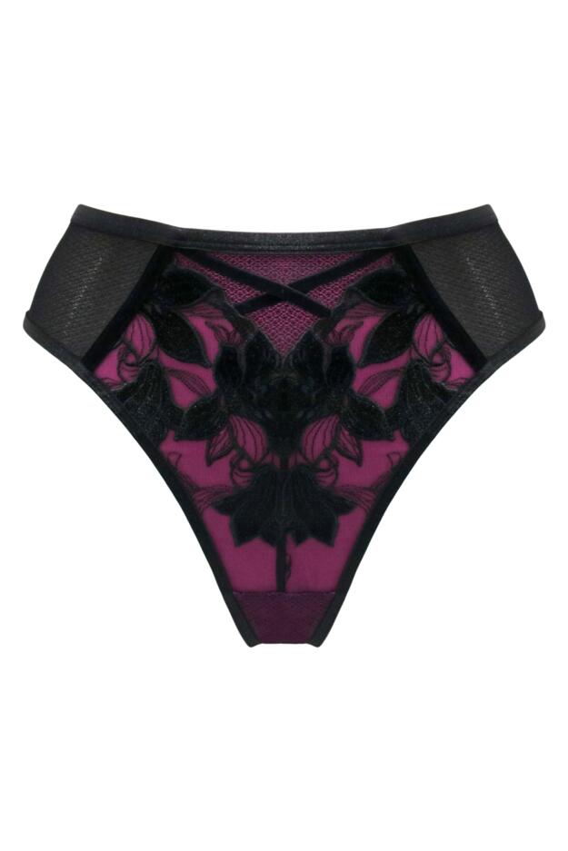 Icon Velvet High-Waist High Leg Brief