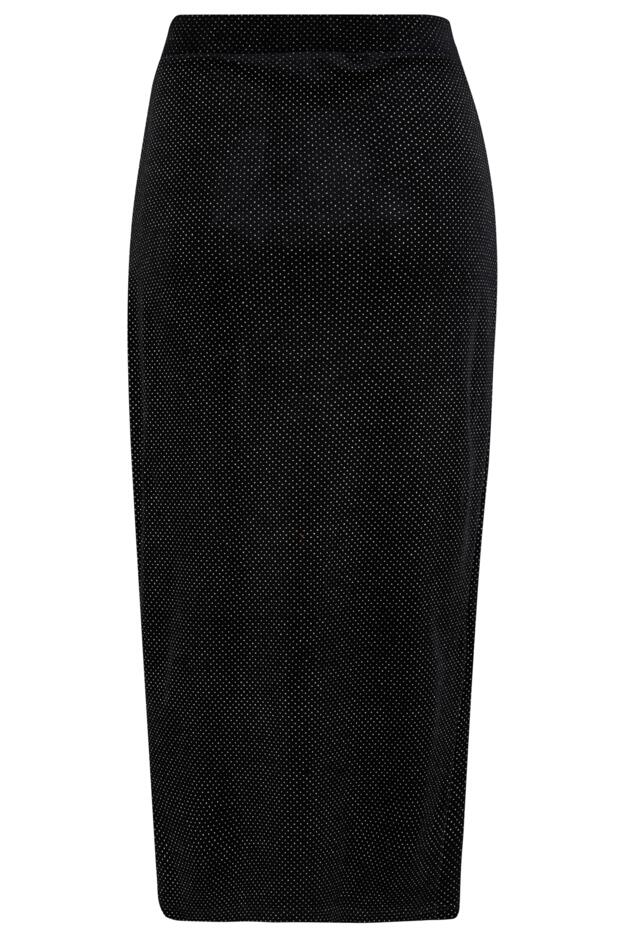 Jameela Glitter Stretch Velvet Midi Wrap Skirt