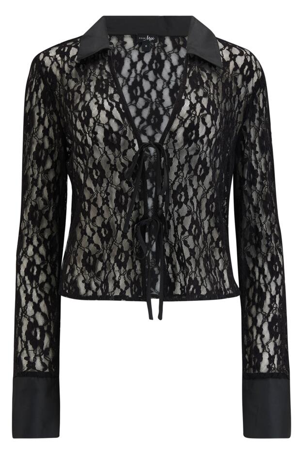 Mollie Lace Long Sleeve Cover Up Top