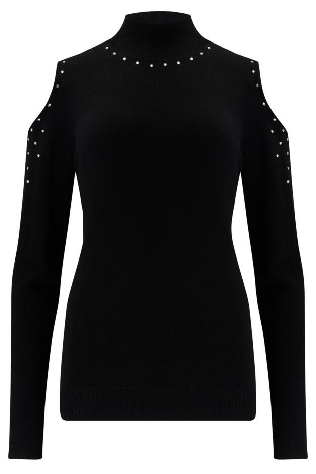 Scarlett Hot Fix Cut Out Fine Knit Jumper