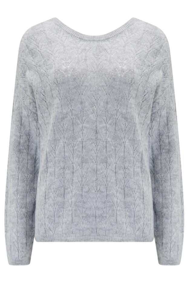 Leah Reversible Pointelle Button Through Knit Jumper