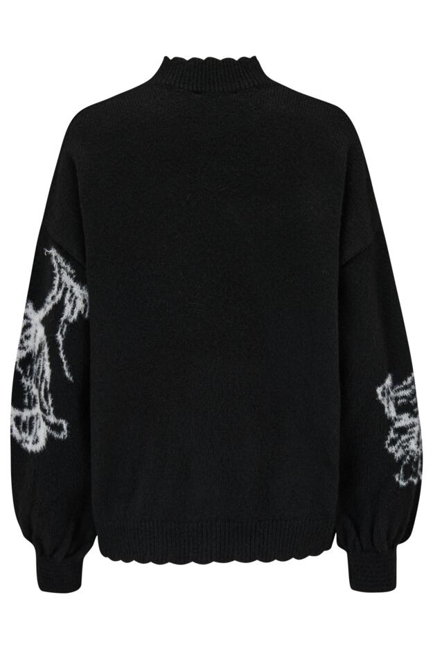 Belle Contrast Floral Jacquard Knit Jumper