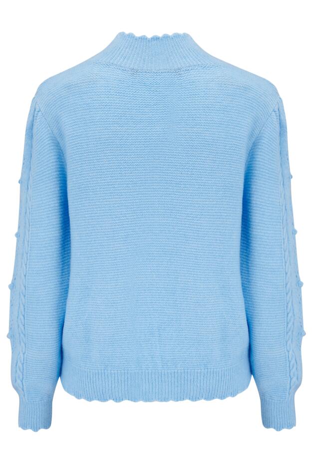 Marina Pointelle High Neck Knit Jumper