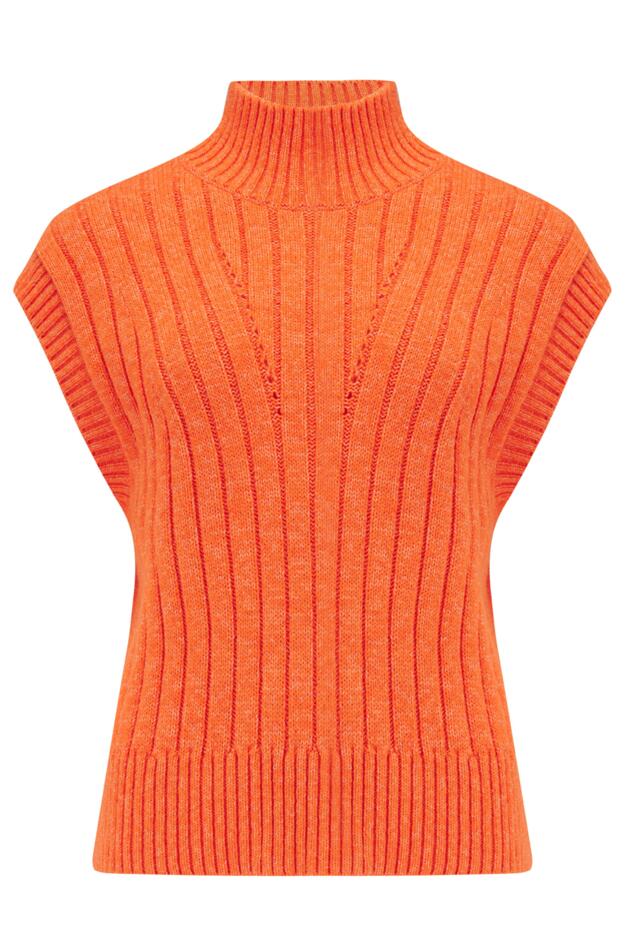 Kady Cropped Ribbed Knit Vest