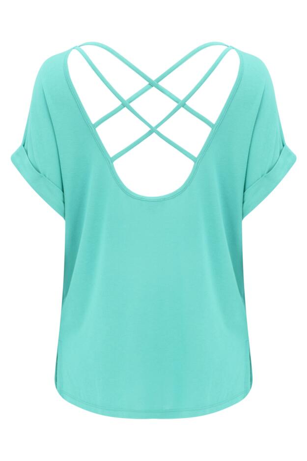 Energy Cross Back Short Sleeve Yoga Top
