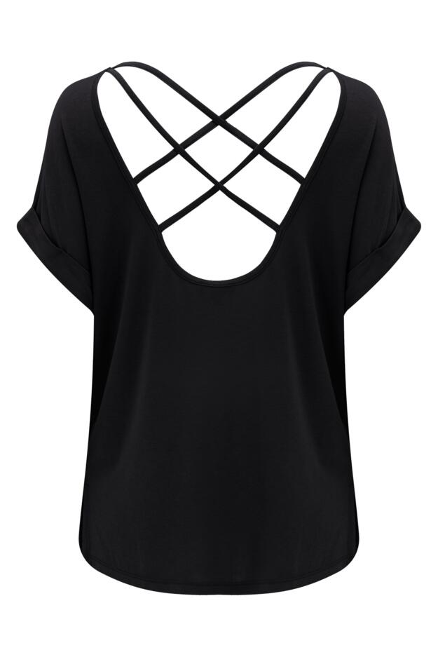 Energy Cross Back Short Sleeve Yoga Top
