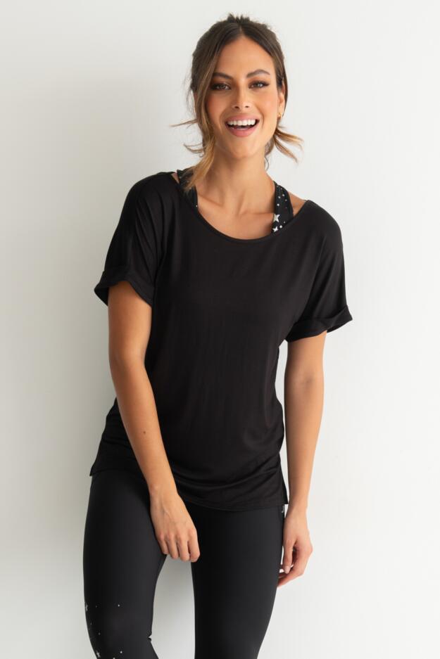 Energy Cross Back Short Sleeve Yoga Top 