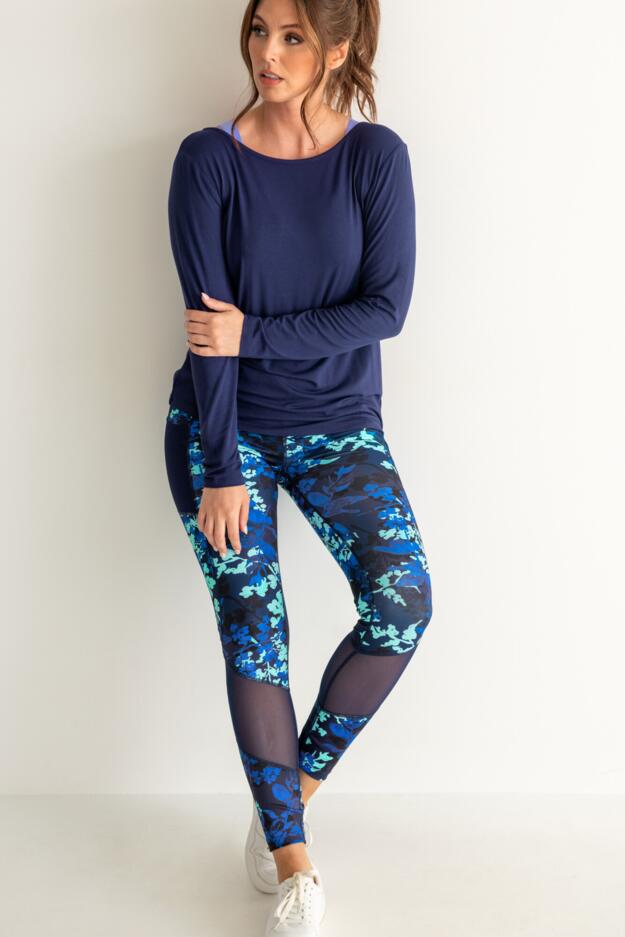 Energy Printed Mesh Panel Legging