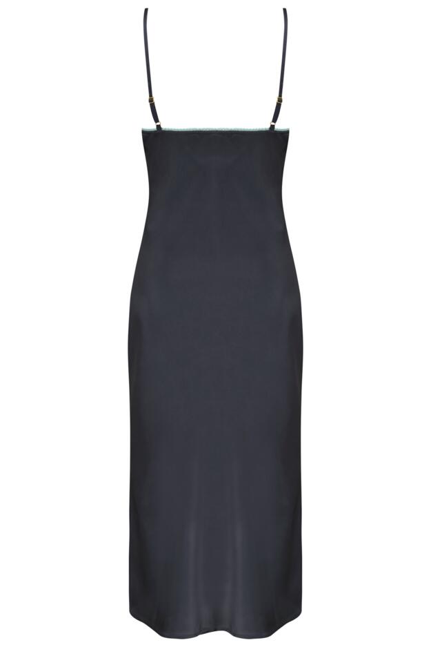 Dusk Satin and Lace Midi Chemise