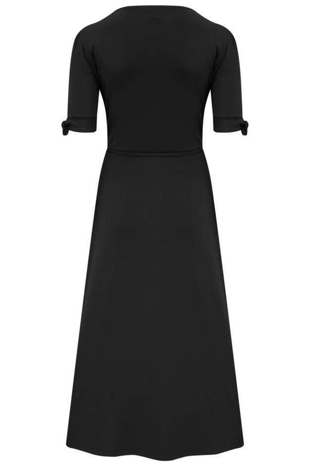 Bella Fuller Bust Slinky Stretch Tie Sleeve Midi Dress