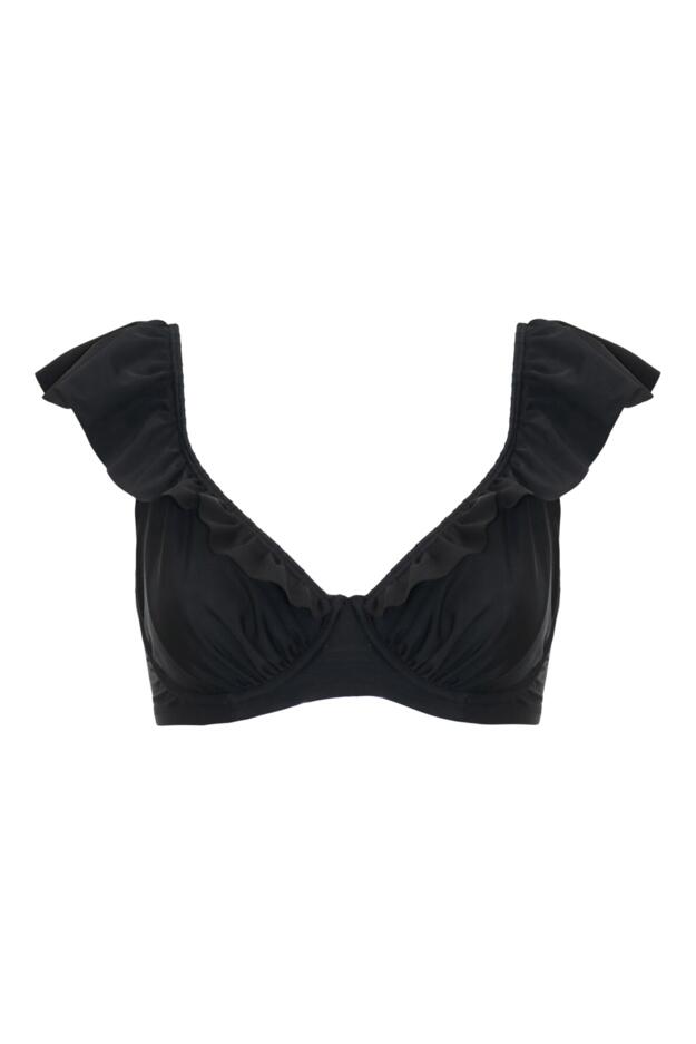 Bermuda Underwired Non-Padded Frill Bikini Top