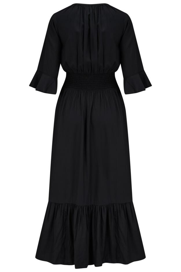 Carmen Fuller Bust Elasticated Neckline Woven Midaxi Dress