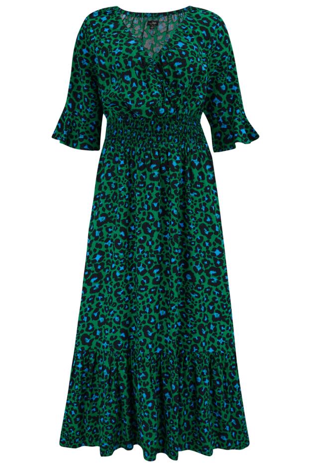 Carmen Fuller Bust Elasticated Neckline Woven Midaxi Dress