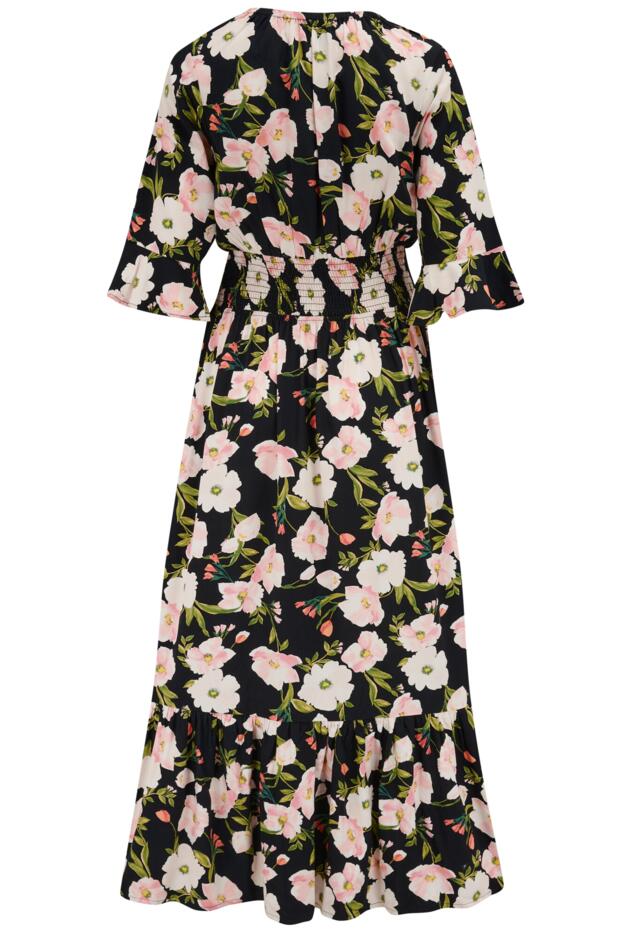 Carmen Fuller Bust Elasticated Neckline Woven Midaxi Dress