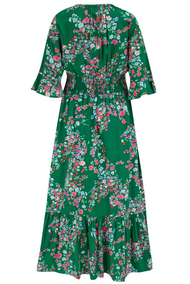 Carmen Fuller Bust Elasticated Neckline Woven Midaxi Dress