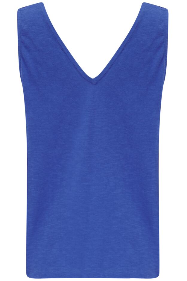 Maya Cotton Slub Jersey Built-Up V-Neck Vest