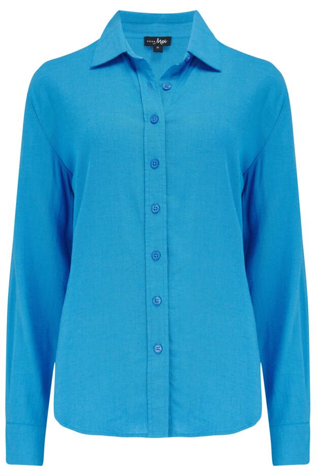 Wren Button Through Linen Blend Long Sleeve Co-Ord Shirt 