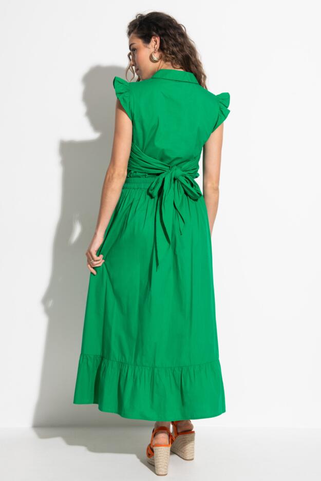 Susan Cotton Poplin Tiered Hem Midaxi Co-Ord Skirt
