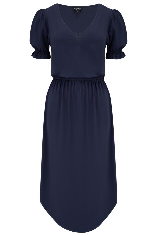 Jenny Puff Sleeve Jersey Midi Dress