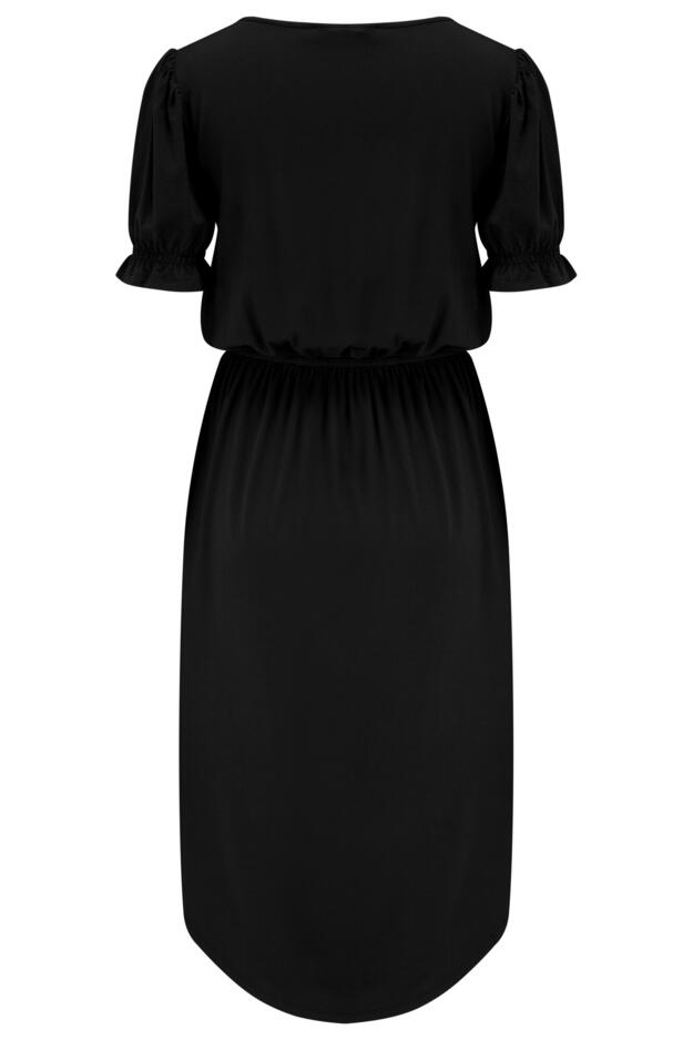 Jenny Puff Sleeve Jersey Midi Dress