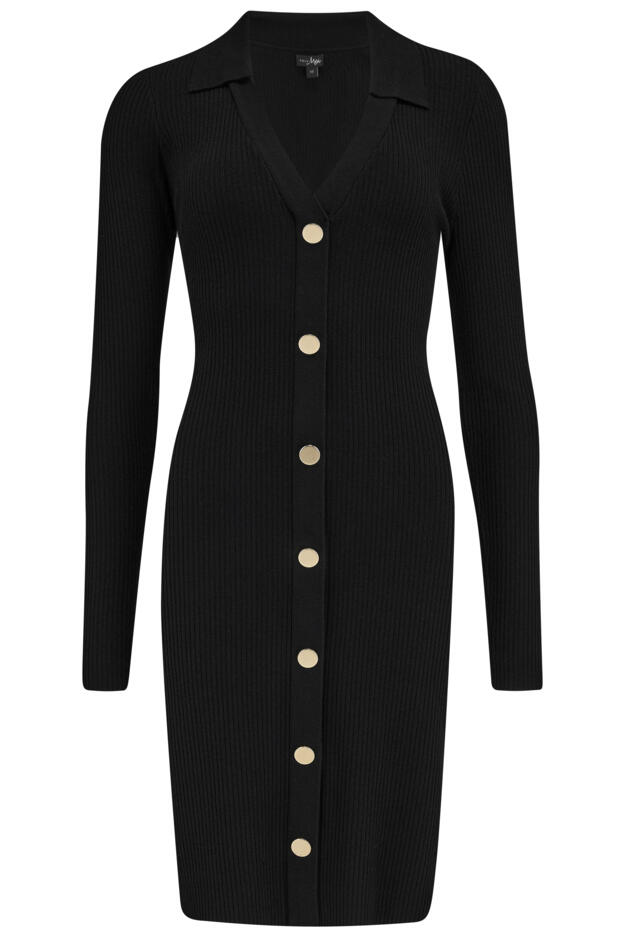 Beth Contrast Rib Knit Mini Dress