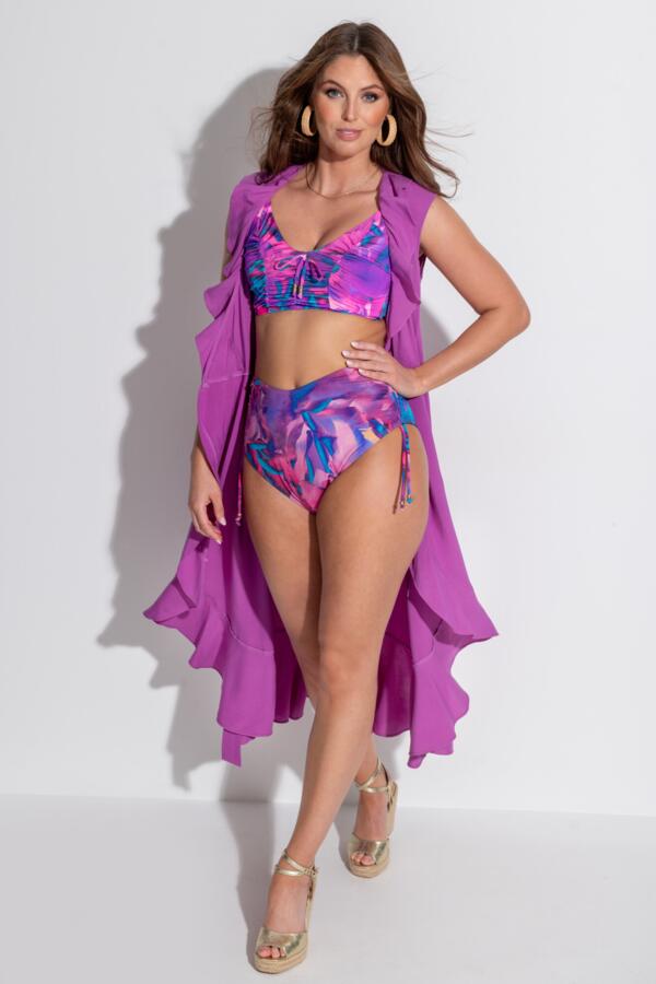 LENZING™ ECOVERO™ Viscose Midaxi Wrap Beach Dress